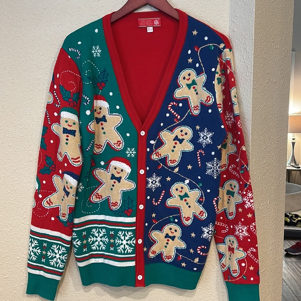 NWOT- Ugly Christmas Sweater Cardigan- Size Small